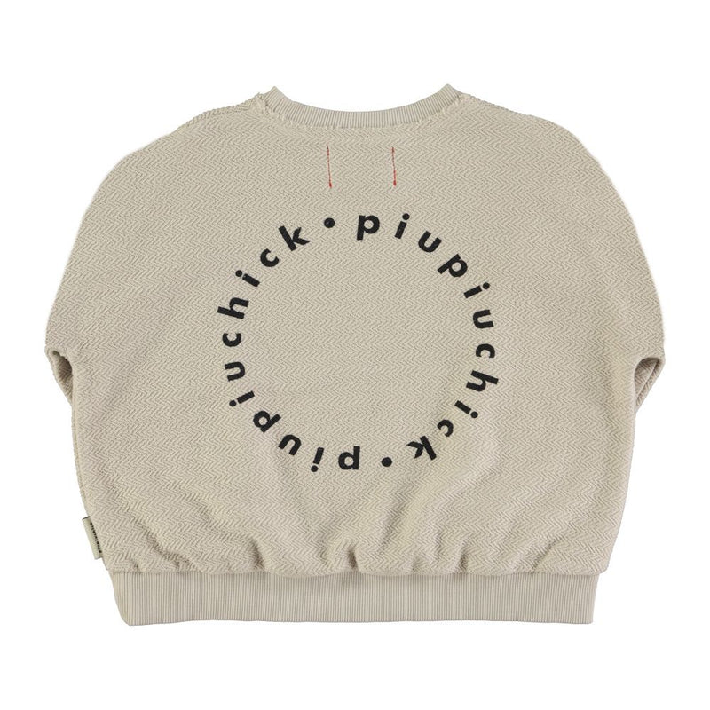 PiuPiuchick Logo Sweatshirt Ecru