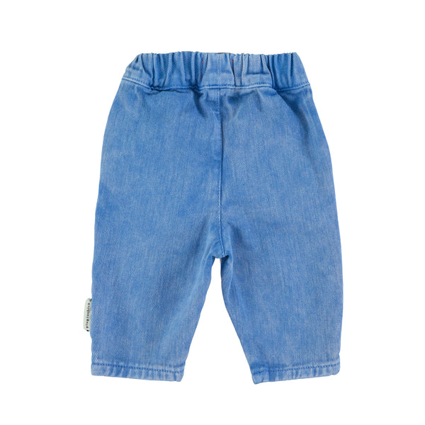 PiuPiuchick Baby Trousers Washed Navy Blue