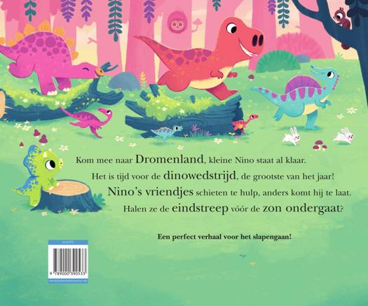 Boek - Over tien minuutjes naar bed - Grote Dinowedstrijd