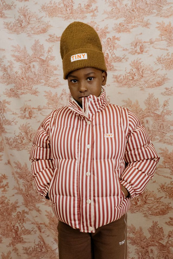 Tiny Cottons Stripes Short Padded Jacket