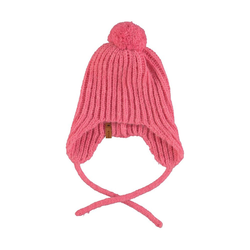 PiuPiuchick Knitted Baby Bonnet Pink