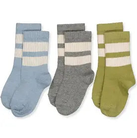 Mp Denmark Anker Socks 3-pack dusty/grey blue