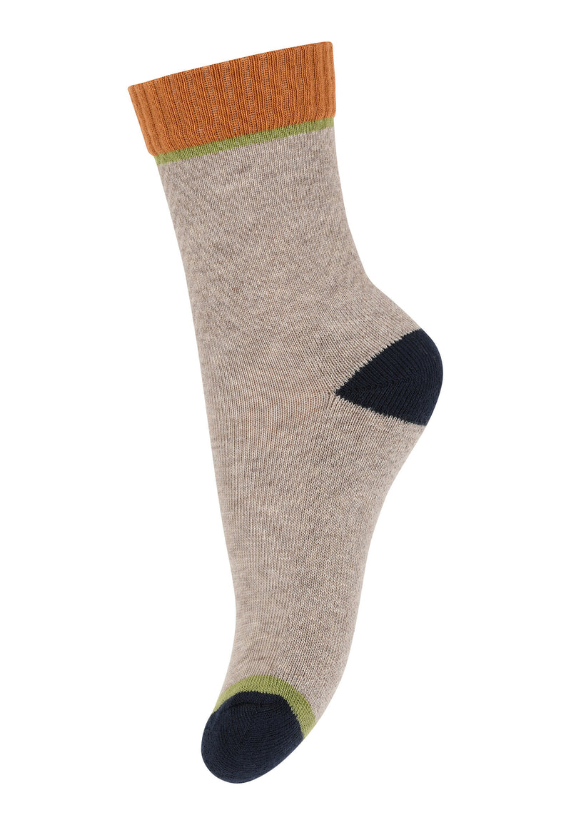 Mp Denmark Lou Socks Light Brown Melange