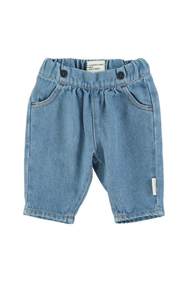 PiuPiuchick Baby Trousers Washed Navy Denim