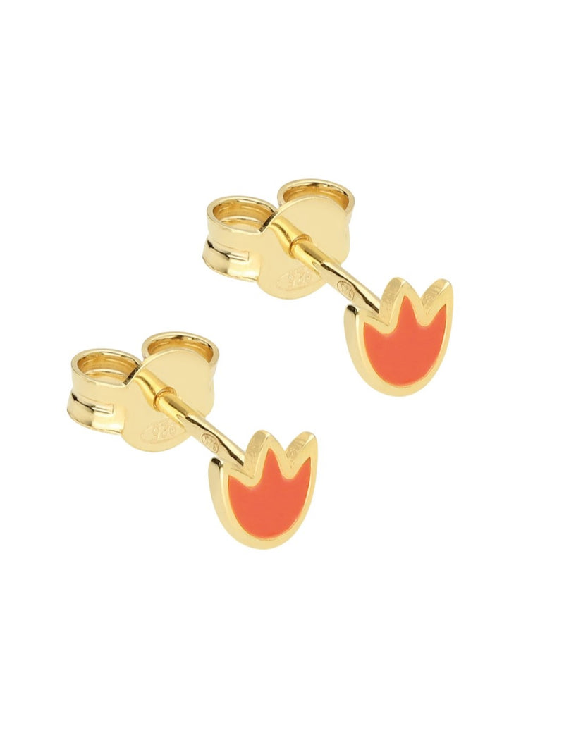 Selva Sauvage Earstuds Tulip Orange