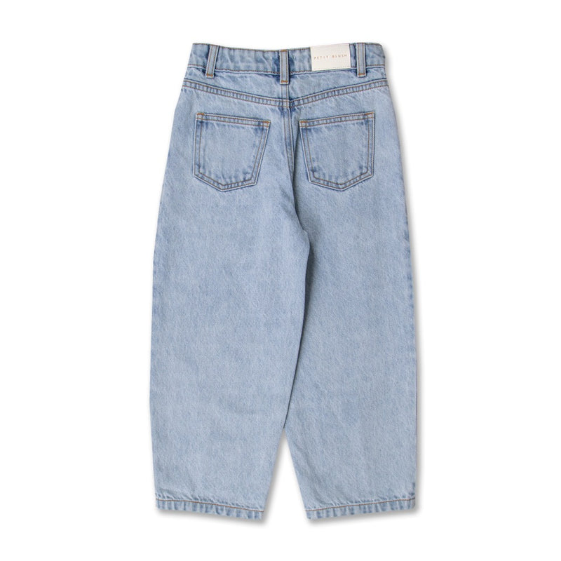 Petit Blush Balloon Fit Jeans Washed Light Blue