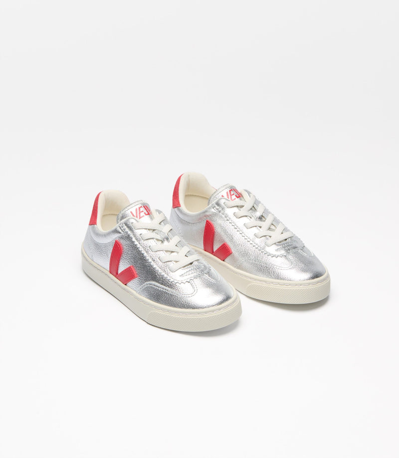 Veja Sneaker Small Volley Silver Pekin (maat 28-35)