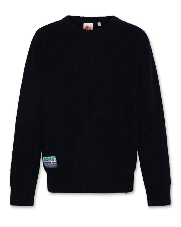 AO76 Damon C-neck Waffle Knit Navy