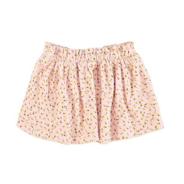 PiuPiuchick Short Skirt Pink Stripes/Yellow Flowers