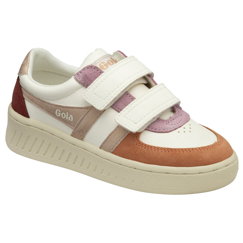 Gola Grandslam Velcro Sneaker Off-white/Terracotta (maat 26-37)