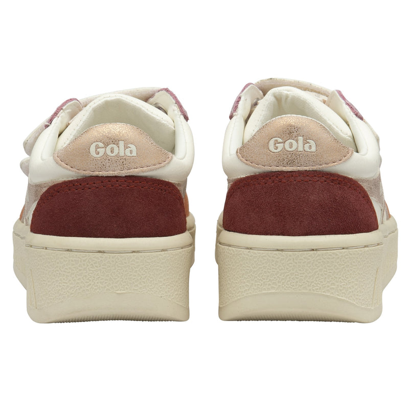 Gola Grandslam Velcro Sneaker Off-white/Terracotta (maat 26-37)