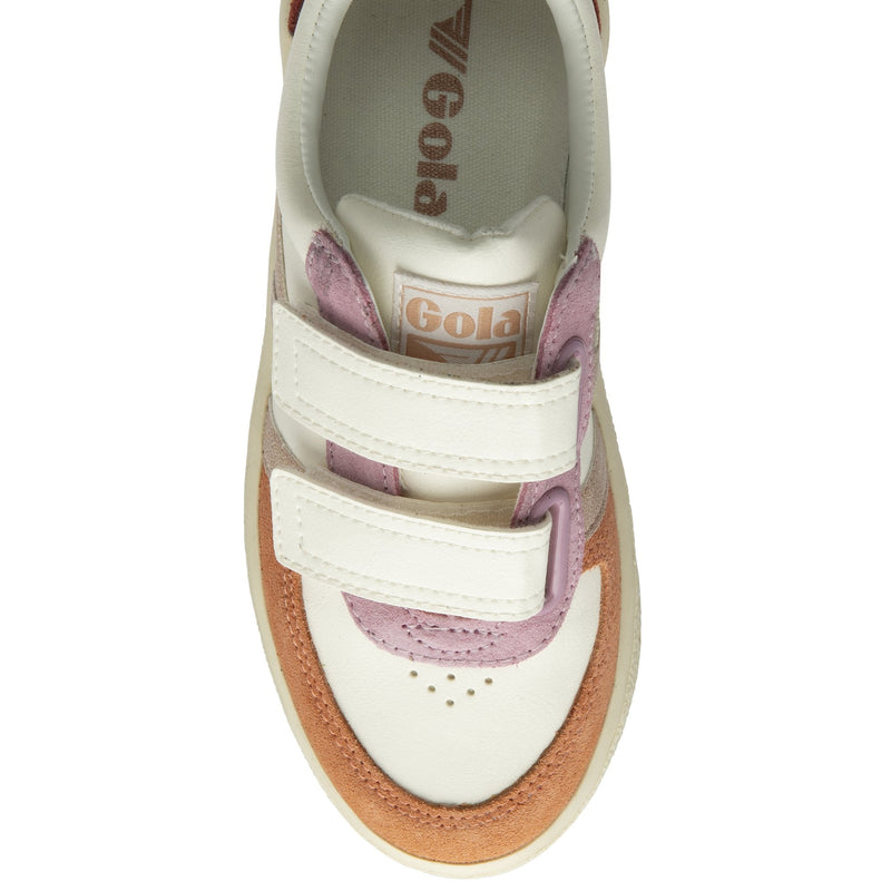 Gola Grandslam Velcro Sneaker Off-white/Terracotta (maat 26-37)
