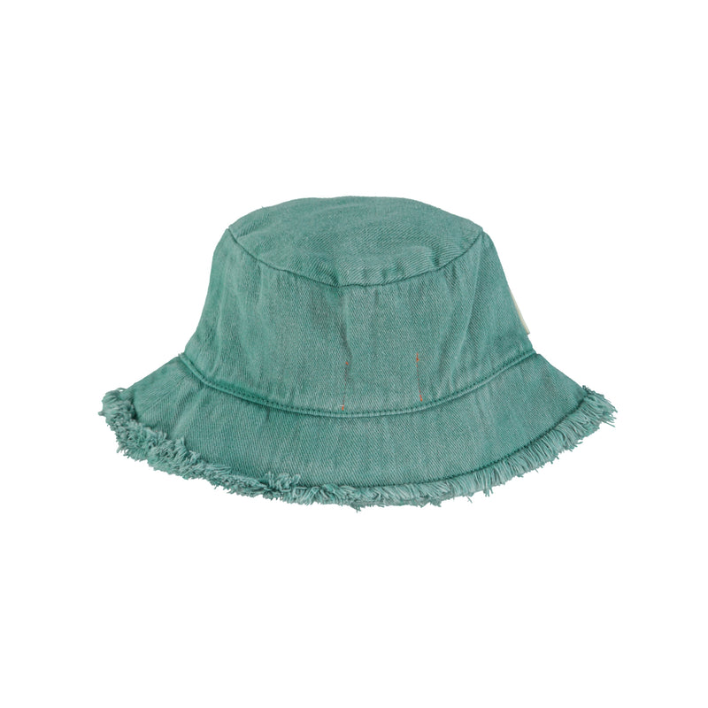 PiuPiuchick Hat Green w/Multicolor Wave Print