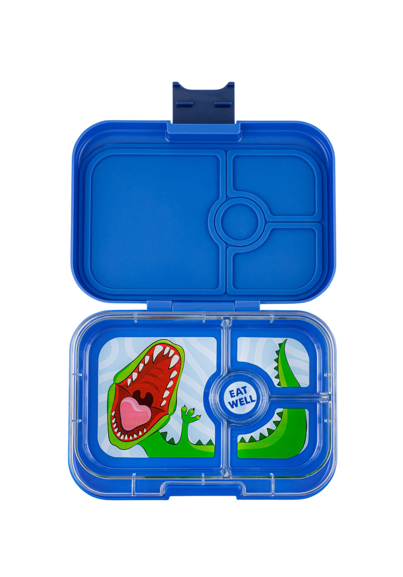 Yumbox Panino 4-vakken Surf Blue/Dinosaur tray