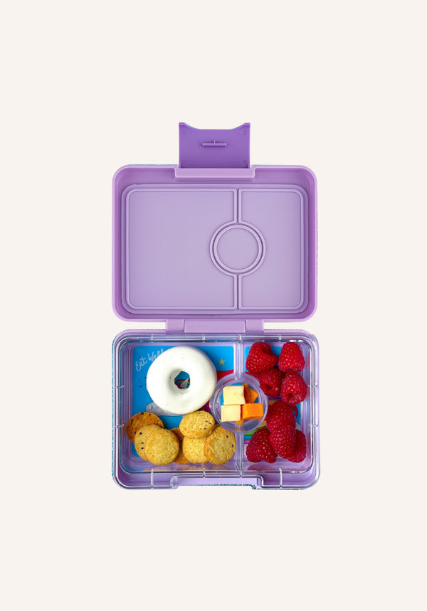 Yumbox Snack 3-vakken Lavande Purple/Unicorn Tray