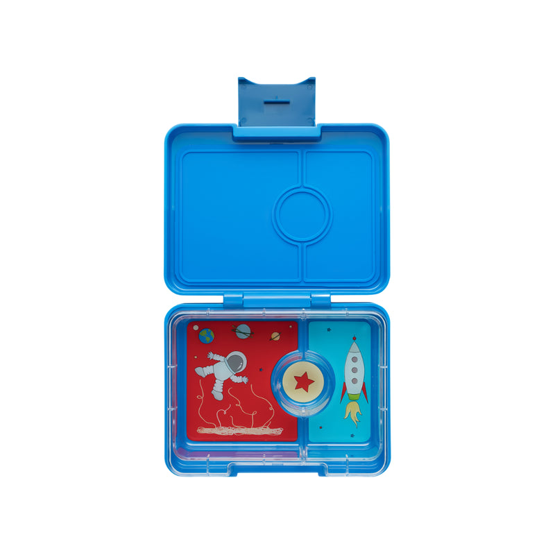 Yumbox Snack 3-vakken Surf Blue/Rocket Tray