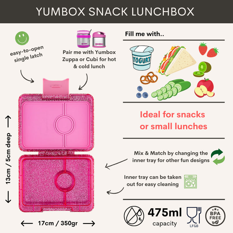 Yumbox Snack 3-vakken Sparkle Pink