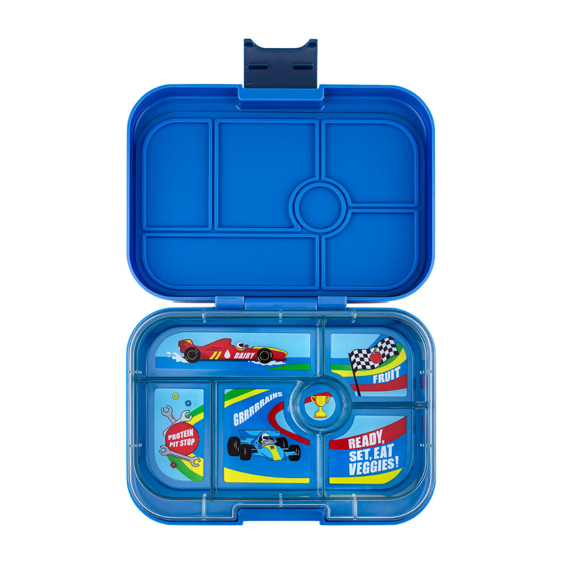 Yumbox Original 6-vakken Surf Blue/Race Cars Tray