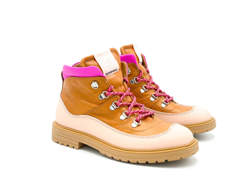 Rondinella Cognac Pink bottine (maat 30-38)