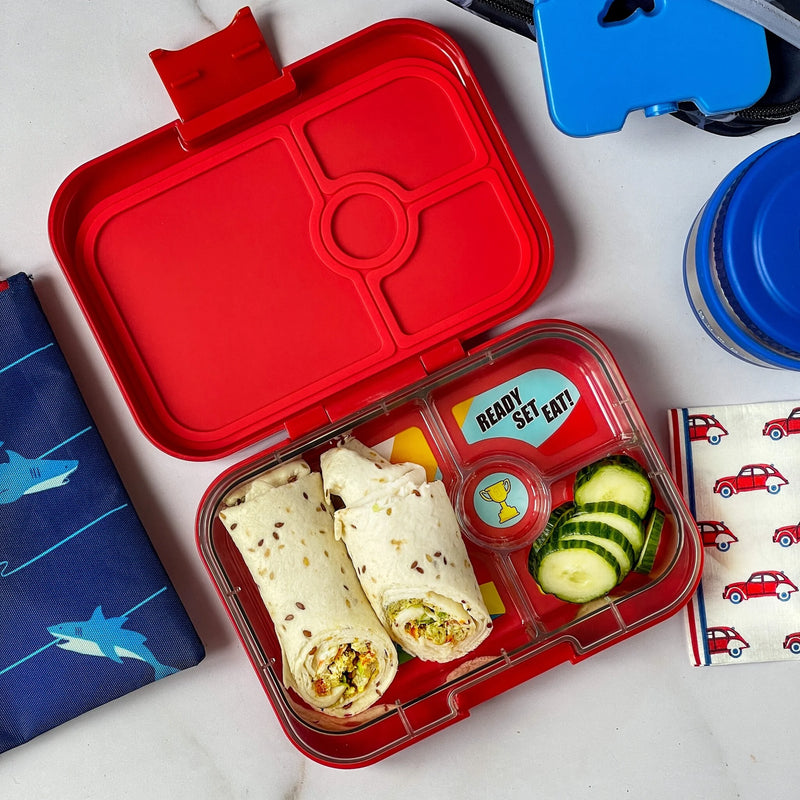 Yumbox Panino 4-vakken Roar Red/Race Cars Tray