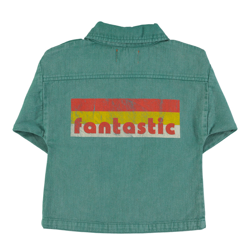 PiuPiuchick Jacket Green w/"Fantastic" Print