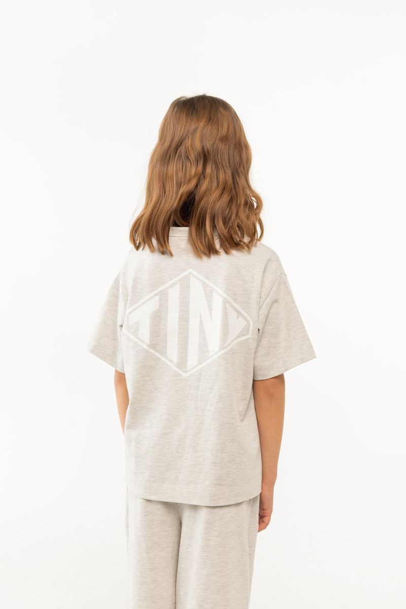 Tiny Cottons Diamond Tee Light Heather Grey