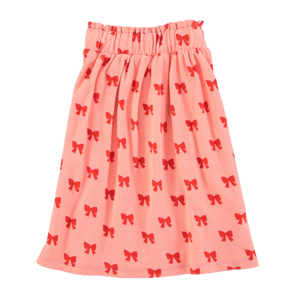 PiuPiuchick Long Skirt Pink w/Red Bows