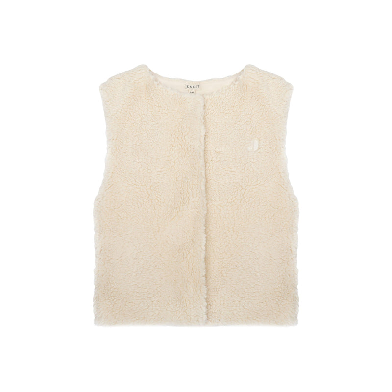 Jenest Jessi Sherpa Vest Ecru