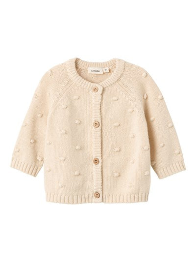 Lil Atelier Ls Knit Card Fog