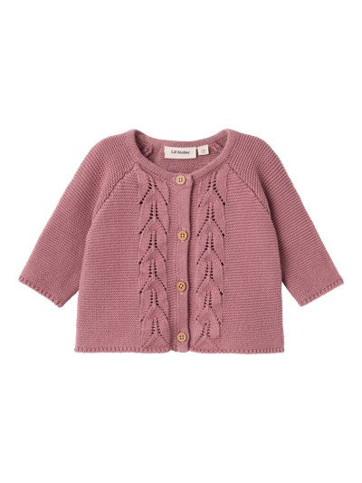 Lil Atelier Ls Knit Card Nostalgia Rose