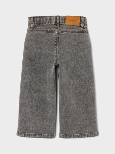 Lil Atelier Wide Jeans Light Grey Denim