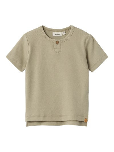 Lil Atelier Fan SS Top Lil Moss Gray