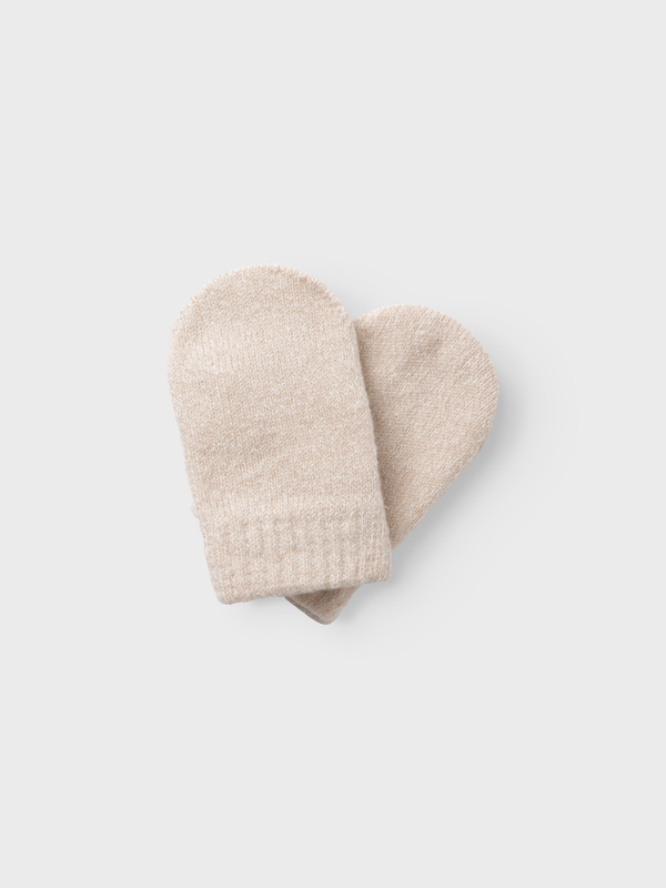 Lil Atelier Gene Nio Knit Mittens Lil Sandshell