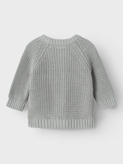 Lil Atelier Emlen LS Knit Card Noos Limestone