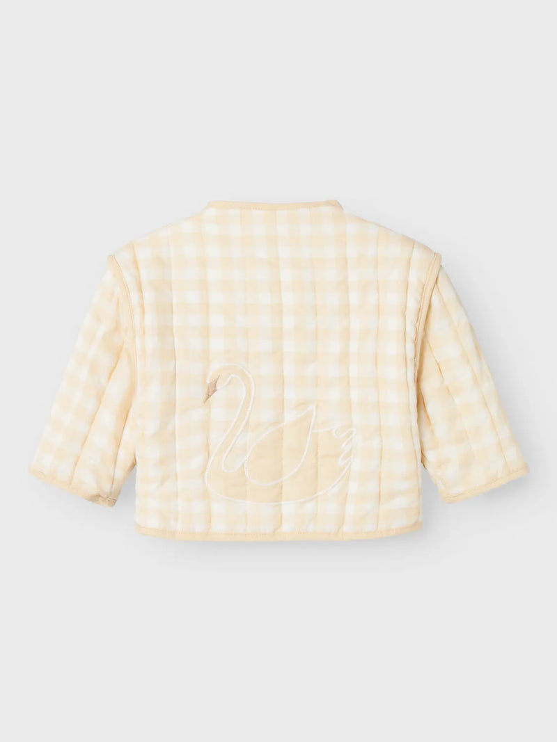 Lil Atelier Rose LS Quilt Jacket Coconut Milk