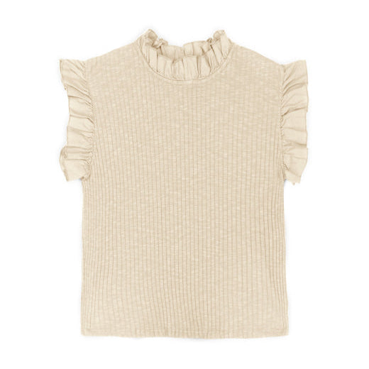 Mipounet Charlotte Jersey Top Ecru