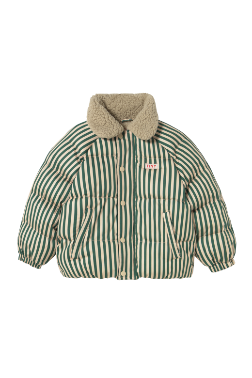 Tiny Cottons Green Stripes Padded Jacket