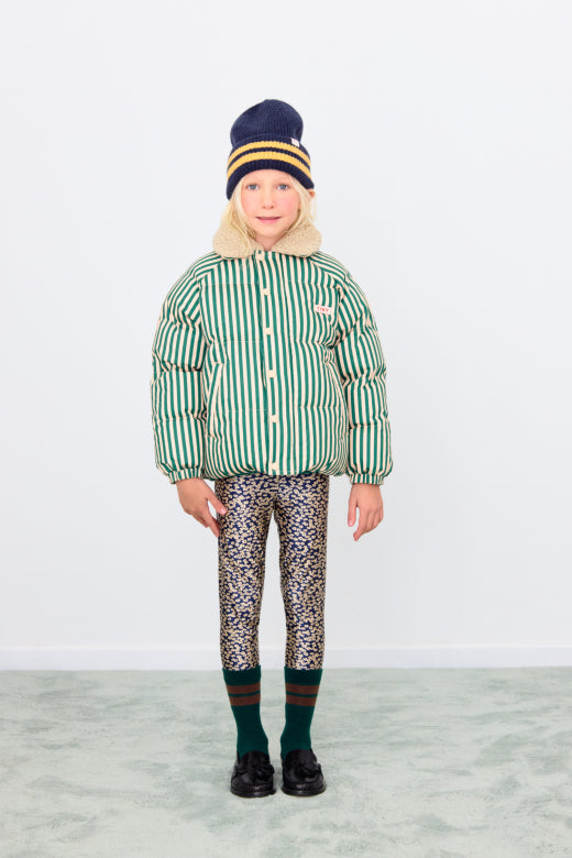 Tiny Cottons Green Stripes Padded Jacket