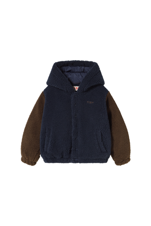Tiny Cottons Color Block Sherpa Hoodie