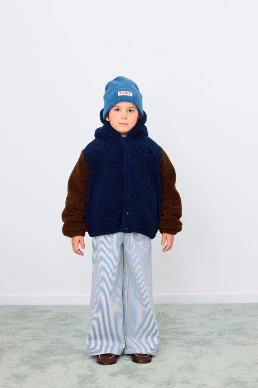 Tiny Cottons Color Block Sherpa Hoodie