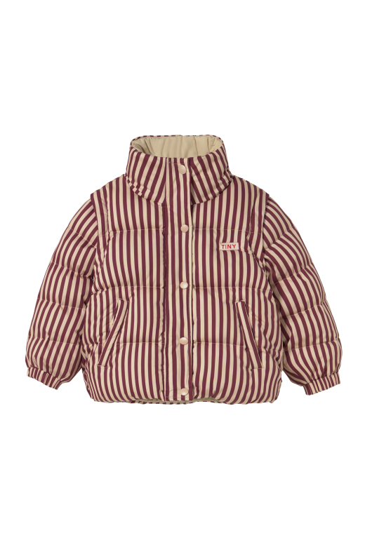 Tiny Cottons Stripes Short Padded Jacket