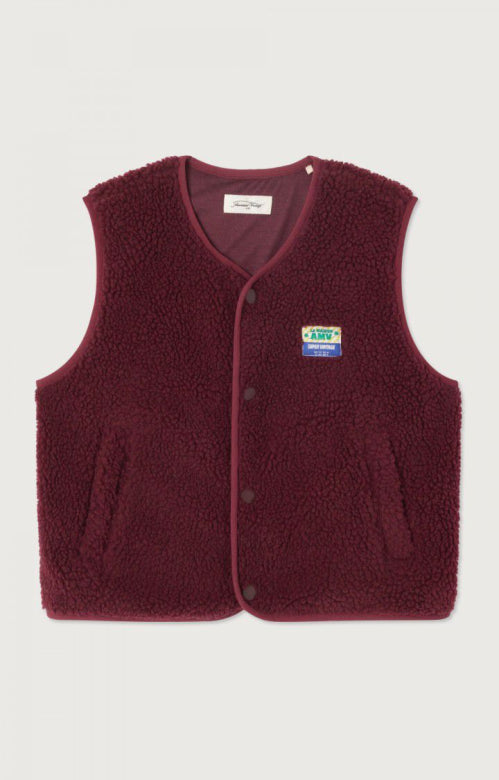 American Vintage Hoktown Bodywarmer Bordeaux Chine