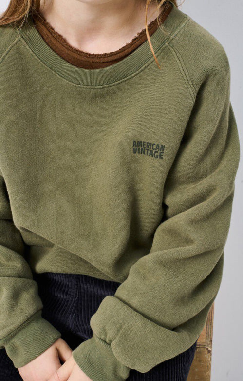 American Vintage Izubird Sweater Vintage Groen
