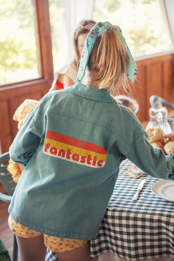 PiuPiuchick Jacket Green w/"Fantastic" Print