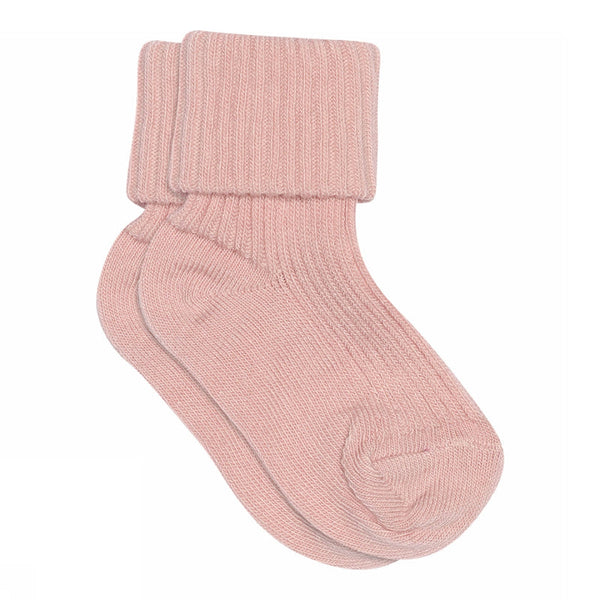 Mp Denmark Cotton Rib Baby Socks Roze