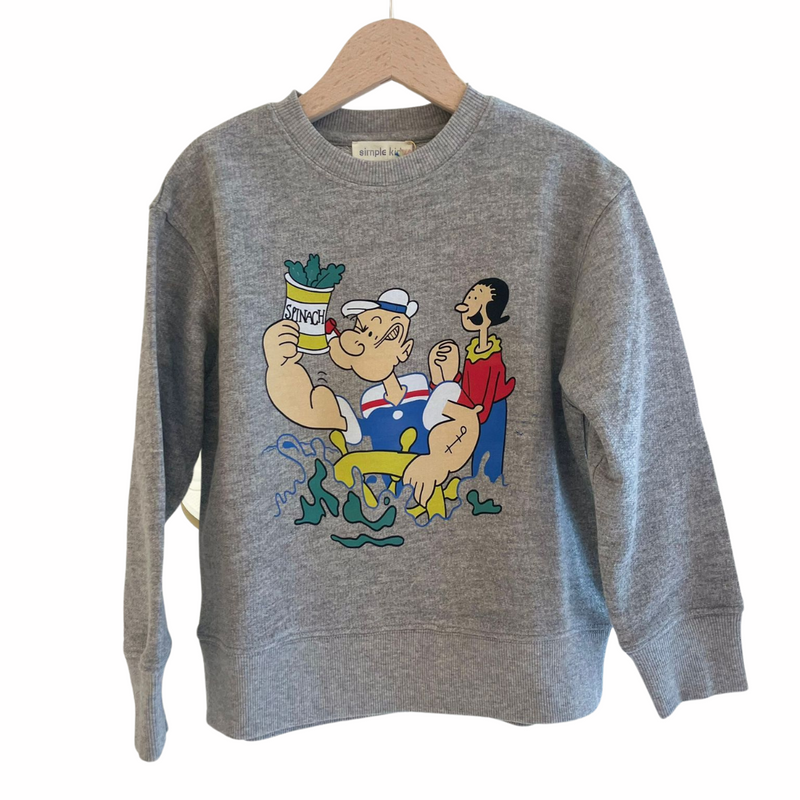 Simple Kids Popeye Sweatshirt Grey