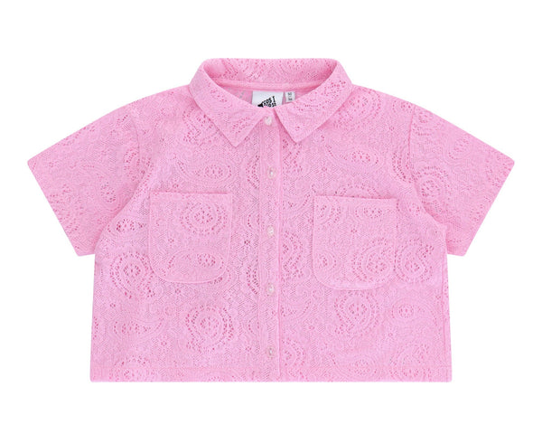 Cos I Said So Lace Crochet Shirt