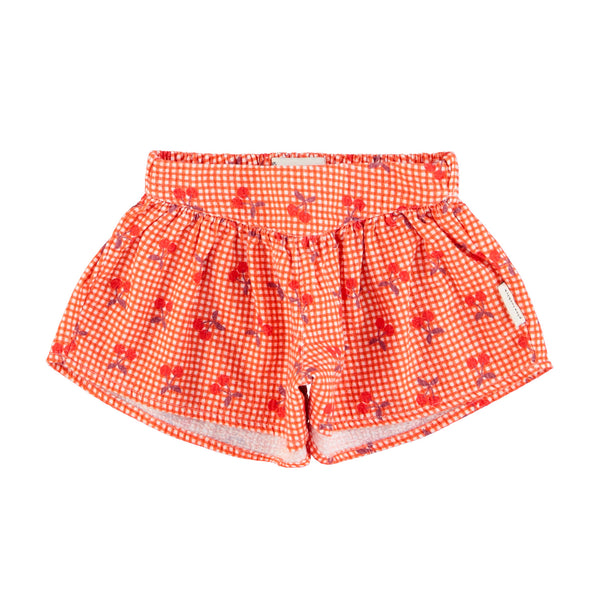 PiuPiuchick Shorts Red & White Checkered w/Cherries