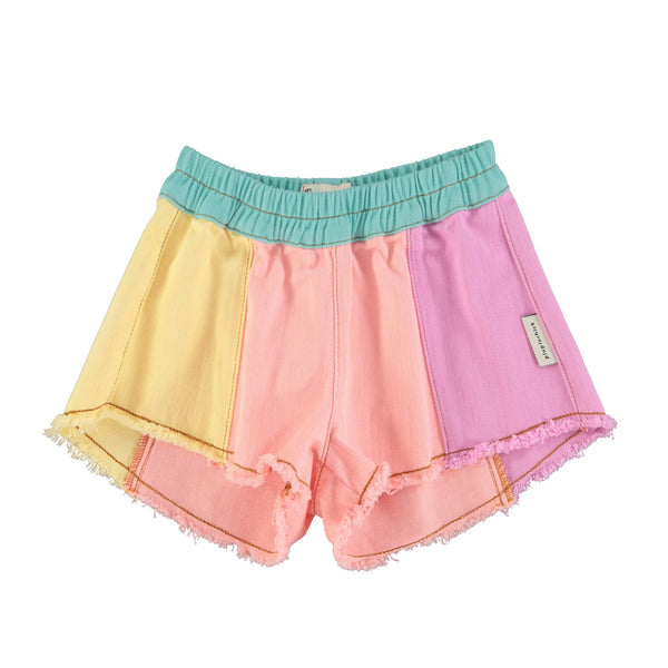 PiuPiuchick Shorts w/Fringes Multicolor Pastels