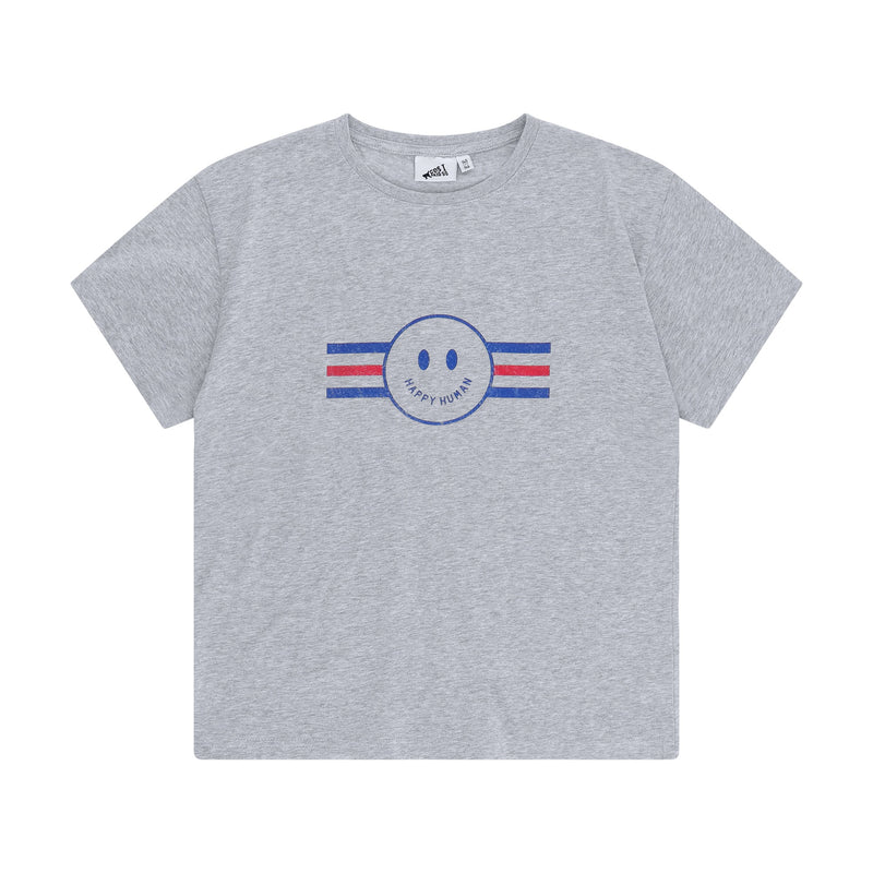 Cos I Said So T-shirt Happy Human Smiley Grey Melange